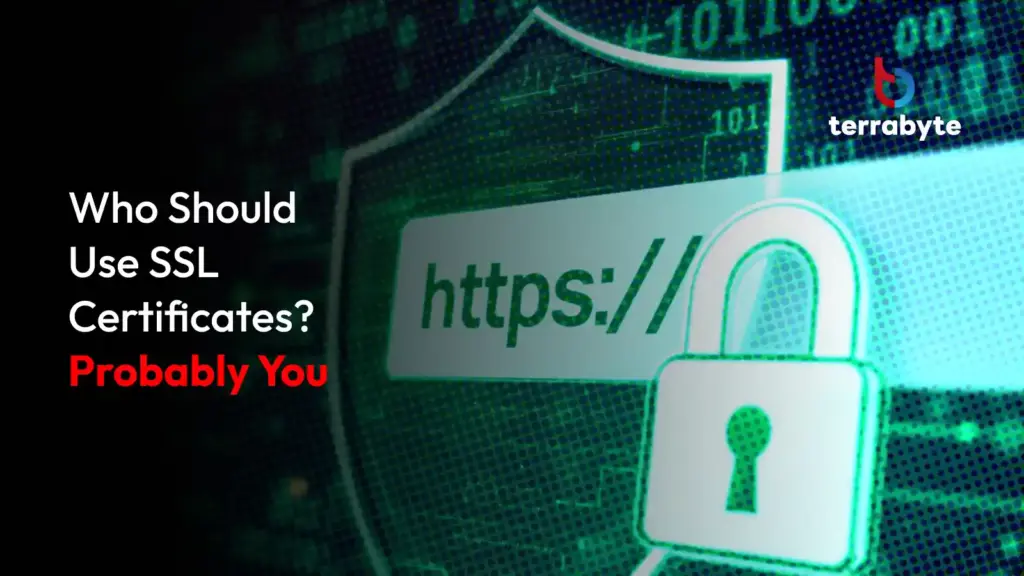 Illustration showing the importance of SSL certificates for various websites, including e-commerce, blogs, and nonprofits, for data protection and user trust.